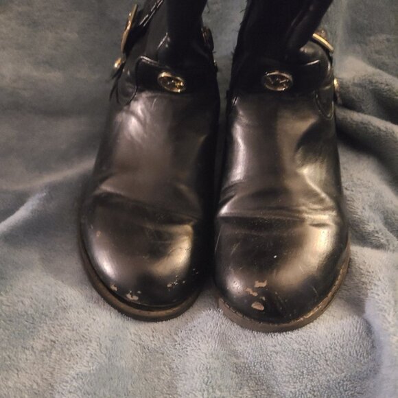 Child girl's Michael Kors Atlantis Black/Brown boots Size 13 - Picture 4 of 5